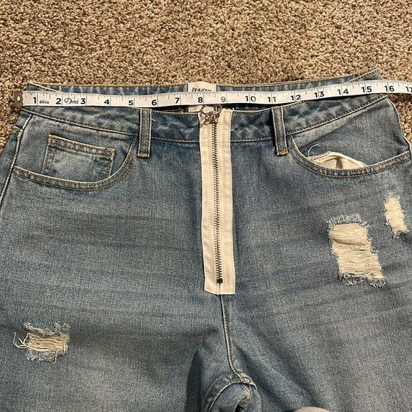 Princess Polly Circle Front Zip Up Jeans sz 8 - Picture 10 of 13
